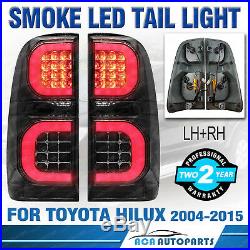 Smoked LED Tail Light Smoke Rear Lamp For Toyota Hilux KUN26R SR SR5 Workmate