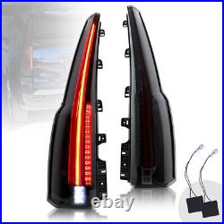 Smoked LED Tail Lights Assemby for 2015-2020 Chevrolet Tahoe Suburban Rear Lamps