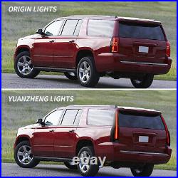 Smoked LED Tail Lights Assemby for 2015-2020 Chevrolet Tahoe Suburban Rear Lamps
