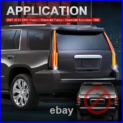 Smoked LED Tail Lights For 2007-2014 GMC Yukon Chevy Chevrolet Suburban Tahoe