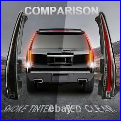 Smoked LED Tail Lights For 2007-2014 GMC Yukon Chevy Chevrolet Suburban Tahoe