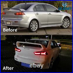 Smoked LED Tail Lights For 2008-2017 Mitsubishi Lancer/EVO withSequential Signal