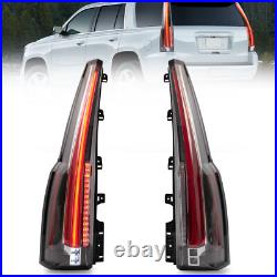Smoked LED Tail Lights For 2015-2020 Chevrolet Tahoe Suburban Rear Lamps 1pair