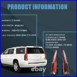 Smoked LED Tail Lights For 2015-2020 Chevrolet Tahoe Suburban Rear Lamps 1pair