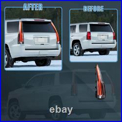 Smoked LED Tail Lights For 2015-2020 Chevrolet Tahoe Suburban Rear Lamps 1pair