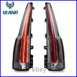 Smoked LED Tail Lights For 2015-2020 Chevrolet Tahoe Suburban Rear Lamps pair