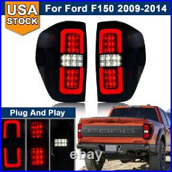 Smoked LED Tail Lights For Ford F150 2009-2014 Pickup Rear Brake Parking Lamps