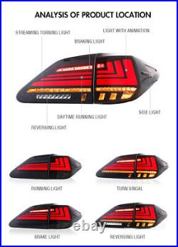 Smoked LED Tail Lights For Lexus RX350 RX450 RX270 2009-2015 Rear Lamp Assemblly