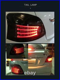 Smoked LED Tail Lights Rear Lamps For Toyota Yaris NCP93 2007-2011 Sedan Pair