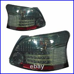 Smoked LED Tail Lights Rear Lamps For Toyota Yaris NCP93 2007-2011 Sedan Pair