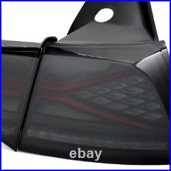 Smoked LED Tail Lights Sequential Turn Assembly For 2017-2023 Tesla Model 3 / Y