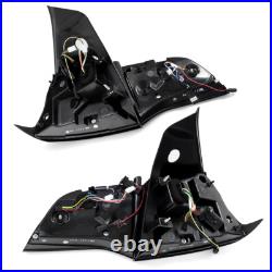 Smoked LED Tail Lights Sequential Turn Assembly For 2017-2023 Tesla Model 3 / Y