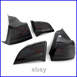 Smoked LED Tail Lights Sequential Turn Assembly For 2017-2023 Tesla Model 3 / Y