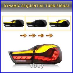 Smoked LED Tail Lights WithSequential Turn For 2014-20 BMW F32 F33 F36 F82 F83 M4