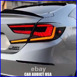 Smoked LED Tail Lights for 10th Gen Honda Accord Sedan 2018-2022 Brake Light