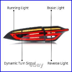 Smoked LED Tail Lights for 2020-2025 Toyota Corolla E210 Sedan with Center Light
