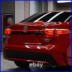 Smoked LED Tail Lights for 2020-2025 Toyota Corolla E210 Sedan with Center Light