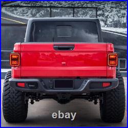 Smoked LED Tail Lights withBrake Turn Signal Reverse For 19-22 Jeep Gladiator JT