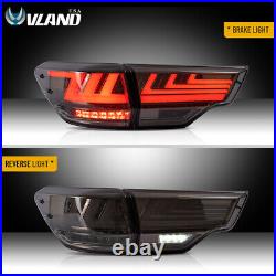 Smoked LED Tail Lights withSequential Indicator For 2014-19 Toyota Highlander Lamp