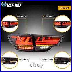 Smoked LED Tail Lights withSequential Indicator For 2014-19 Toyota Highlander Lamp