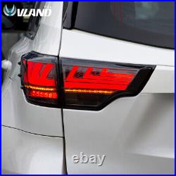 Smoked LED Tail Lights withSequential Indicator For 2014-19 Toyota Highlander Lamp