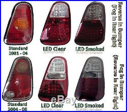 Smoked LED rear lights for BMW Mini One & Cooper tail lamp s R50 convertible