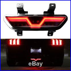 Smoked Lens Full LED Reverse Light/F1 Strobe Rear Fog Lamp For 15+ Ford Mustang