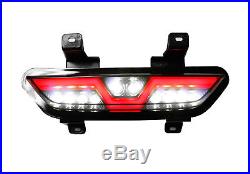 Smoked Lens Full LED Reverse Light/F1 Strobe Rear Fog Lamp For 15+ Ford Mustang