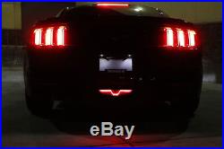 Smoked Lens Full LED Reverse Light/F1 Strobe Rear Fog Lamp For 15+ Ford Mustang