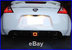 Smoked Lens LED Rear Fog Light, Brake and Backup Reverse For 2009-up Nissan 370Z