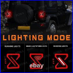 Smoked Lens LED Tail Lights Turn Signal Lamps For 2007-2018 Jeep Wrangler JK