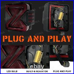 Smoked Lens LED Tail Lights Turn Signal Lamps For 2007-2018 Jeep Wrangler JK