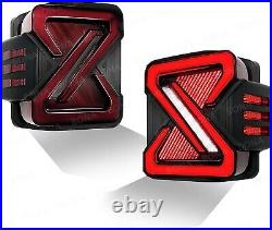 Smoked Lens LED Tail Lights Turn Signal Lamps For 2007-2018 Jeep Wrangler JK