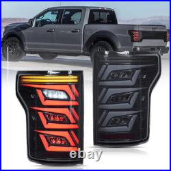 Smoked Pair LED Tail Lights Start Up Animation For Ford F150 2015 2016 17-2020