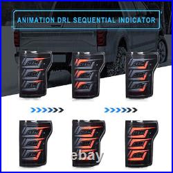 Smoked Pair LED Tail Lights Start Up Animation For Ford F150 2015 2016 17-2020