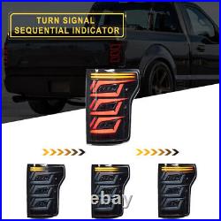 Smoked Pair LED Tail Lights Start Up Animation For Ford F150 2015 2016 17-2020