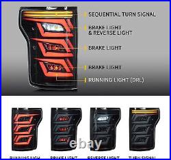 Smoked Pair LED Tail Lights Start Up Animation For Ford F150 2015 2016 17-2020