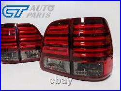 Smoked Red LED Tail Lights for 98-07 TOYOTA LAND CRUISER FJ100 LC100 taillights