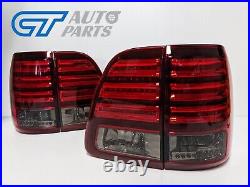 Smoked Red LED Tail Lights for 98-07 TOYOTA LAND CRUISER FJ100 LC100 taillights
