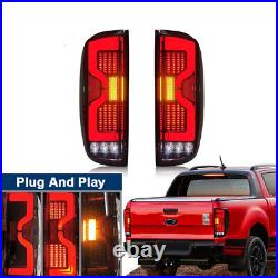 Smoked Tail Lights For Ford Ranger 2012-2021 LED Sequential Rear Lamp Assembly