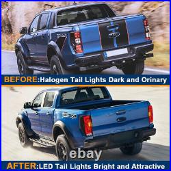 Smoked Tail Lights For Ford Ranger 2012-2021 LED Sequential Rear Lamp Assembly