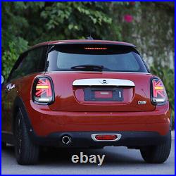 Smoked VLAND Full LED Tail Lights For Mini Cooper F55 F56 F57 14-22 Rear Lamps