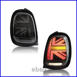 Smoked VLAND Full LED Tail Lights For Mini Cooper F55 F56 F57 14-22 Rear Lamps