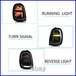 Smoked VLAND Full LED Tail Lights For Mini Cooper F55 F56 F57 14-22 Rear Lamps