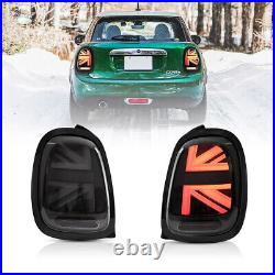 Smoked VLAND Full LED Tail Lights For Mini Cooper F55 F56 F57 14-22 Rear Lamps