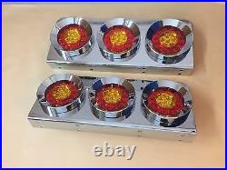 Stainless Base 24v Led Lights Chrome Hamburger Rear Lamps Lorry Truck Trailer