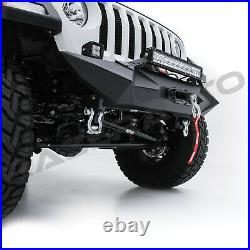 Stealth Front Bumper+22 LED Light Mount+Winch Plate for 18-19 Jeep Wrangler JL