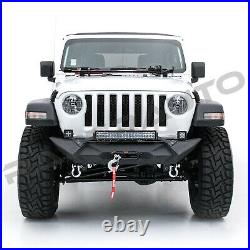 Stealth Front Bumper+22 LED Light Mount+Winch Plate for 18-19 Jeep Wrangler JL