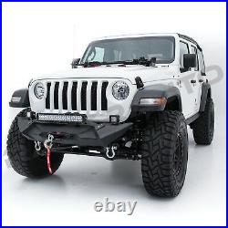 Stealth Front Bumper+22 LED Light Mount+Winch Plate for 18-19 Jeep Wrangler JL