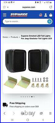 Suparee Smoked LED Tail Lights For Jeep Gladiator Tail Lights LED
